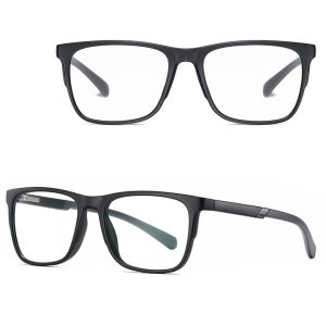 Męskie okulary zerówki z filtrem Blue Light i Antyrefleks do komputera 25170 czarny/szary