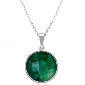 Naszyjnik z naturalnym Nefrytem - okrągły