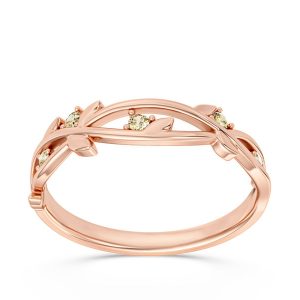 Pierścionek z różowego złota z cytrynami CP-61P