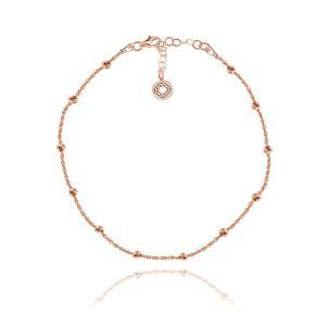 Bransoletka łańcuszek małe kulki Amelia - rose gold