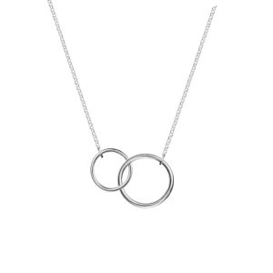 Naszyjnik damski ze srebra pr. 925 z dwoma kołami
