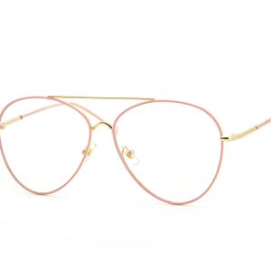 Duże damskie okulary Pilotki z filtrem światła niebieskiego do komputera zerówki 2529-8