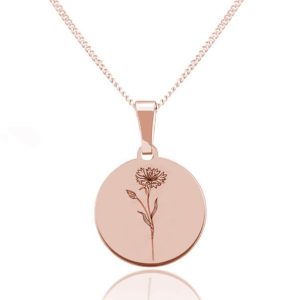 Kwiaty Polskie - Naszyjnik z Chabrem - rose gold