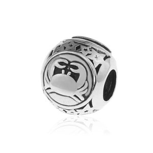 Srebrny Charms Beads - Znak zodiaku Rak
