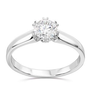 Pierścionek ze złota z brylantem 0,60ct F/VVS1, BP-2160B