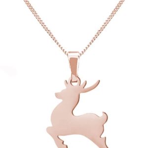Naszyjnik Renifer - rose gold