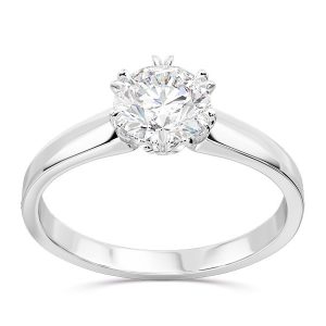 Pierścionek zaręczynowy z brylantem 0,90ct G/Si1 z białego złota BP-2190B