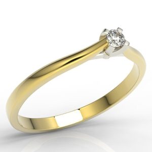 Pierścionek z żółtego białego złota model AP-3308ZB