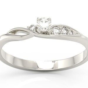 Pierścionek z białego złota z brylantami BP-7810B