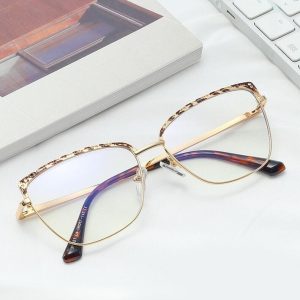 Okulary kocie do komputera damskie z filtrem BLUE Light zerówki Flex 25101C