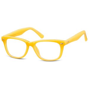 Okulary dziecięce zerówki prostokątne oprawki korekcyjne PK10C ciemno-żółty