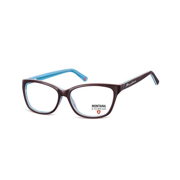 Damskie okulary oprawki brazowe cat eye Montana MA80D