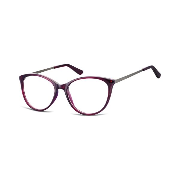 Okulary oprawki zerówki korekcyjne Kocie Unisex Sunoptic AC27D ciemnoczerwone