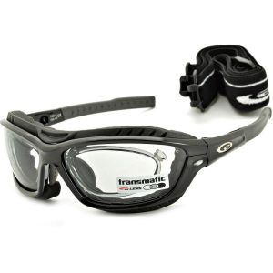 Fotochromowe okulary sportowe przeciwsłoneczne GOGGLE T421-1R Korekcja + Pasek + Gąbka