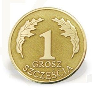 Grosz "na szczęście" ze złota S-5Z doskonały na urodziny