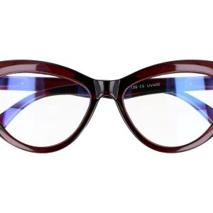 Kocie oczy Antyrefleks Zerowki okulary z filtrem Brązowe 2286B ze skazą