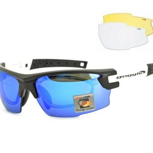 Sportowe okulary z ramką korekcyjną i wymiennymi soczewkami GOGGLE E840-3R