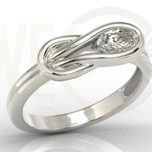 Zestaw: pierścionek, kolczyki i wisiorek z białego złota z białymi szafirami BP-69B-ZESTAW