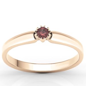 Pierścionek zaręczynowy z różowego złota z granatem BP-2110P