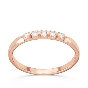 Pierścionek z różowego złota z diamentami 0,10 ct wzór BP-3510P