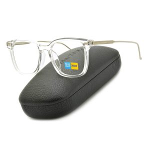 Okulary zerówki do komputera Prostokątne z filtrem BLUE LIGHT SV100A transparentno-srebrne