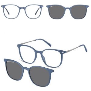 Owalne okulary pod korekcję z polaryzacyjną nakładką przeciwsłoneczną CLIP-TRC-194B-1