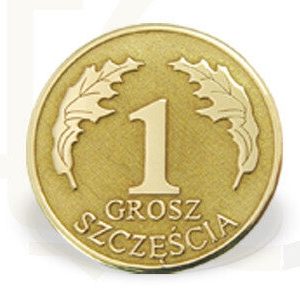 Grosz "na szczęście" ze złota D-1Z doskonały na ślub lub każdą rocznicę