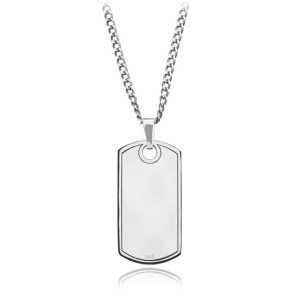 Naszyjnik srebrny Nieśmiertelnik - grawer