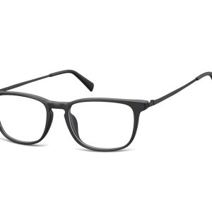 Okulary zerówki korekcyjne Nerd Prostokątne AC7G czarne