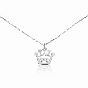 Srebrny naszyjnik korona