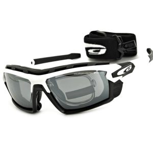 Polaryzacyjne okulary sportowe przeciwsłoneczne GOGGLE T557-2PR Korekcja + Pasek + Gąbka