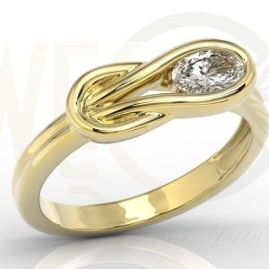 Zestaw: pierścionek, kolczyki i wisiorek z żółtego złota z białymi szafirami BP-69Z-ZESTAW