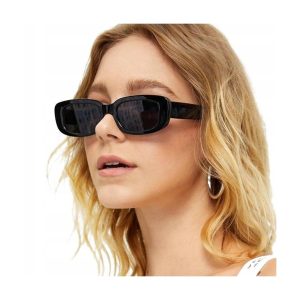 Damskie okulary przeciwsłoneczne prostokątne retro STL11