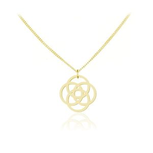 Srebrny naszyjnik Ikigai - 24k złocenie