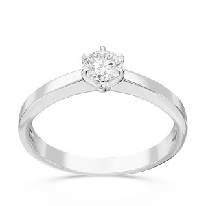 Pierścionek zaręczynowy z białego złota z brylantem CP-2420B