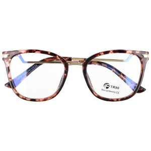 Okulary kocie do komputera damskie z filtrem BLUE Light zerówki 2566-2