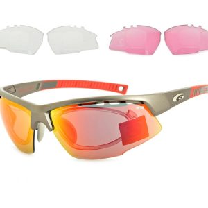 Okulary sportowe z ramką korekcyjną i wymiennymi soczewkami GOGGLE E863-2R