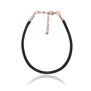 Bransoletka Rzemień z okuciami - rose gold