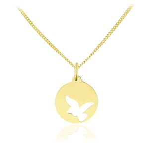 Srebrny naszyjnik Gołąbek - 24k złocenie
