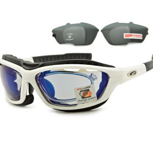 Okulary rowerowe przeciwsłoneczne z polaryzacją GOGGLE T420-5R Korekcja + Pasek + Gąbka