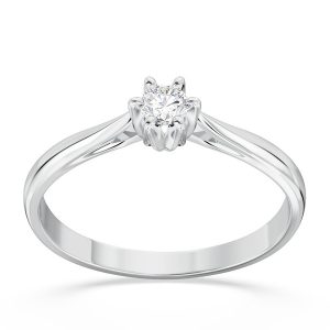 Pierścionek z białego złota z białym szafirem AP-6610B