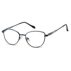 Okulary zerówki oprawki korekcyjne kocie oczy z teleskopami medium M296H granatowe
