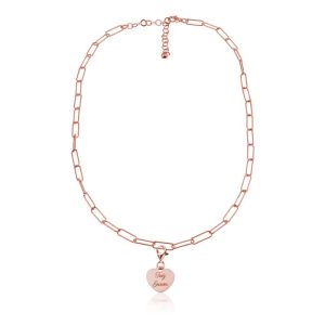 Naszyjnik Margot Love - Serce z grawerem - rose gold - grawer