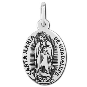 Medalik srebrny z wizerunkiem Matki Bożej z Guadalupe _02