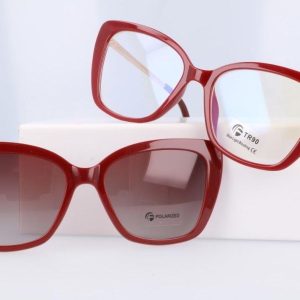 Damskie okulary do komputera z nakładką przeciwsłoneczną Clip-on 25115A