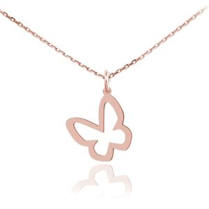 Naszyjnik Primavera - Motyl - rose gold