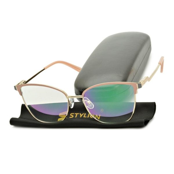 Plusy +2.00 damskie okulary do czytania korekcyjne z antyrefleksem ST325BR