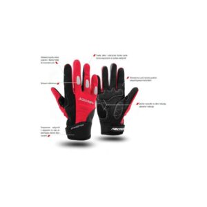 Rękawice sportowe lekkie i oddychające ARCTICA OG-03A black/red r.S - ze skazą!