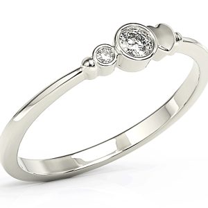 Pierścionek z białego złota z brylantami BP-6811B