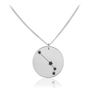 Srebrny naszyjnik Konstelacje znak zodiaku z grawerem